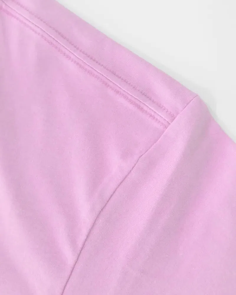Женская футболка с принтом Letter Print Regular Fit, Pink — фото 3