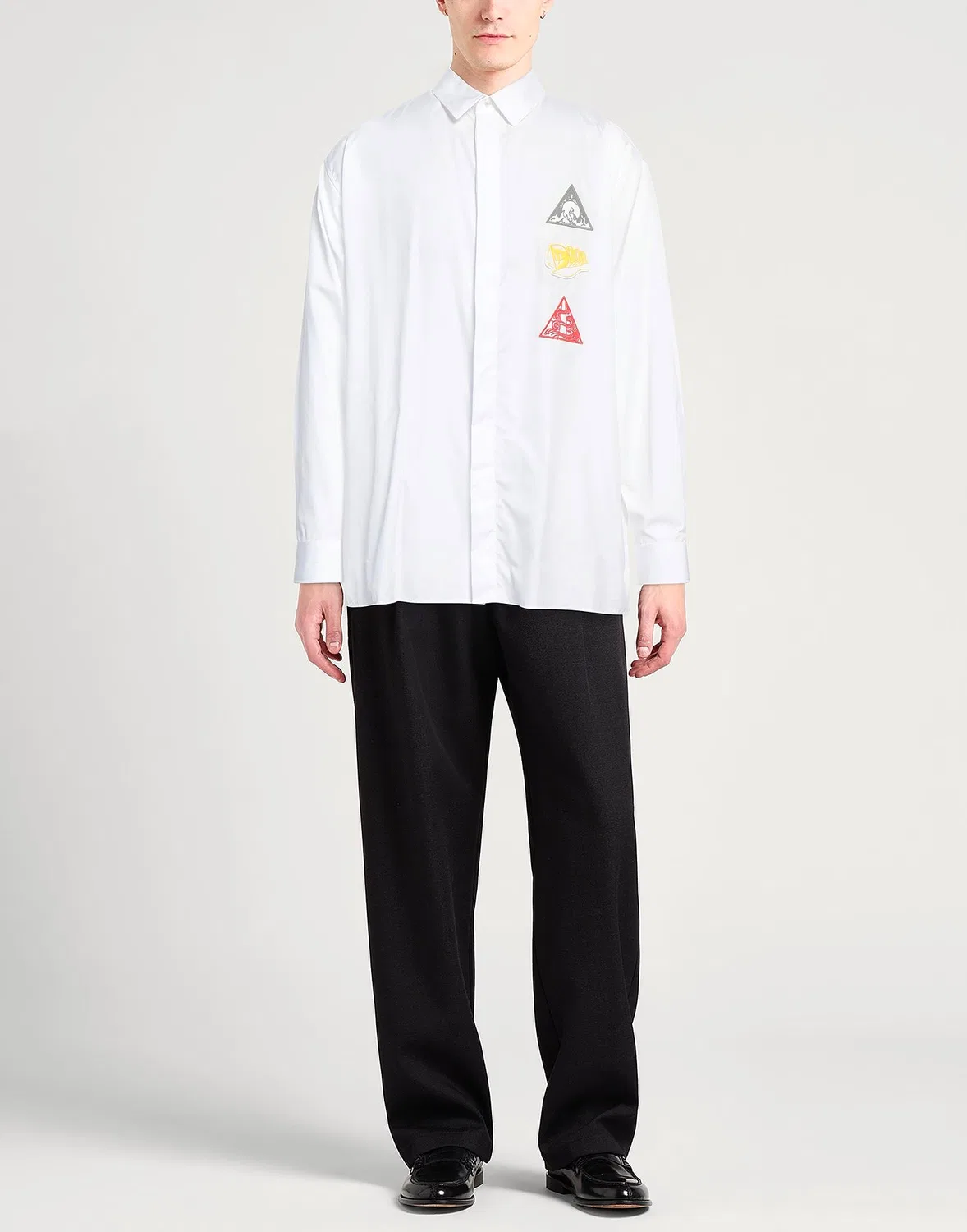 Мужская рубашка regular-fit с аппликациями Dior, белый — фото 2