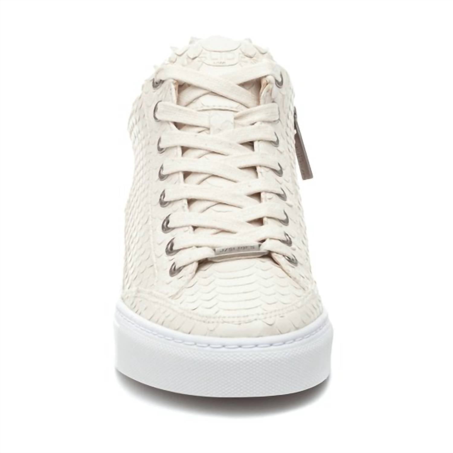 Женские кроссовки Leesa Cut с тиснением в цвете Off White с тиснением J Slides — фото 3