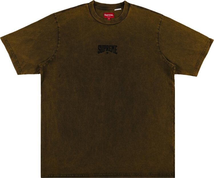 Футболка Supreme Acid Wash Short-Sleeve Top 'Rust', загар