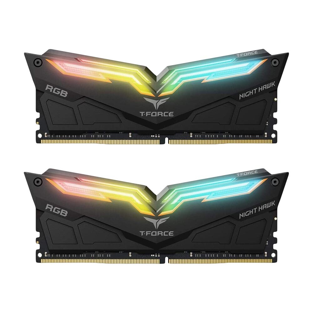 

Оперативная память Team Group T-Force Night Hawk RGB 16 Гб (2х8), DIMM DDR4, 3000 МГц, TF1D416G3000HC16CDC01