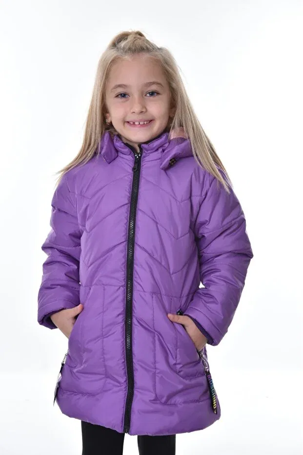 Детское зимнее пальто для девочек пуховое Öfi Kids, Purple