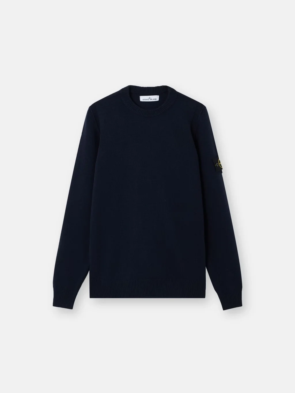 Мужской свитер Stone Island Regular-fit Crewneck With Ribbed Trims, темно-синий — фото 2