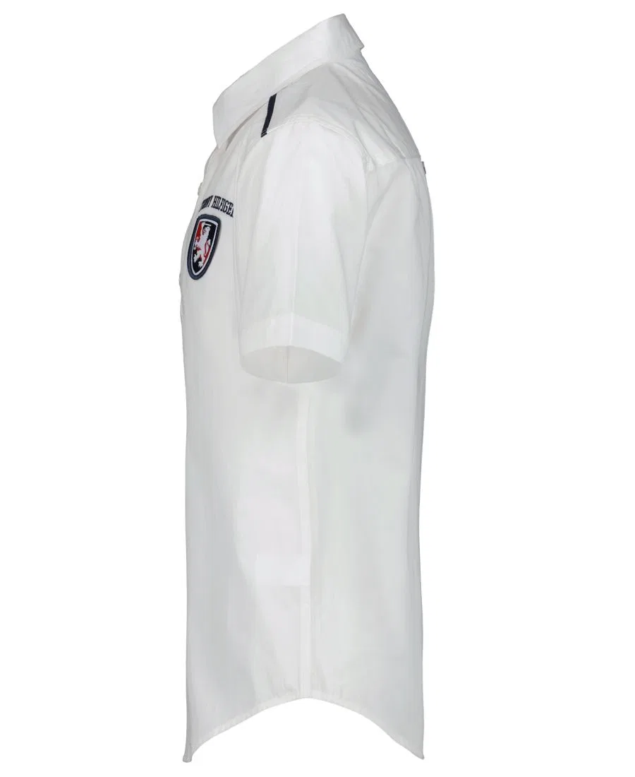 Детская рубашка с коротким рукавом и логотипом Tommy Hilfiger, Fresh White — фото 3