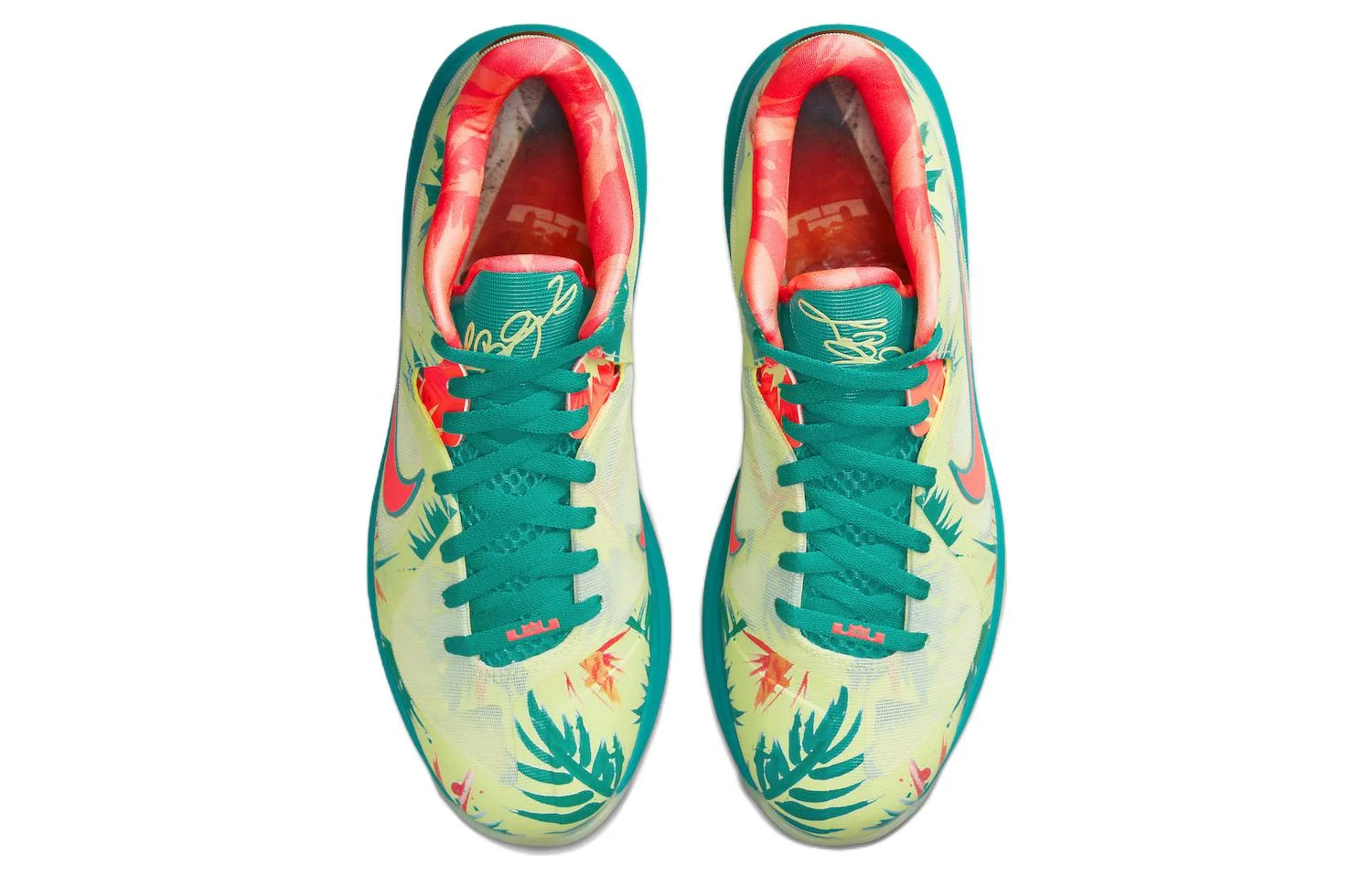 Кроссовки Nike LeBron 9 Low, светло-желтый/оранжевый — фото 4