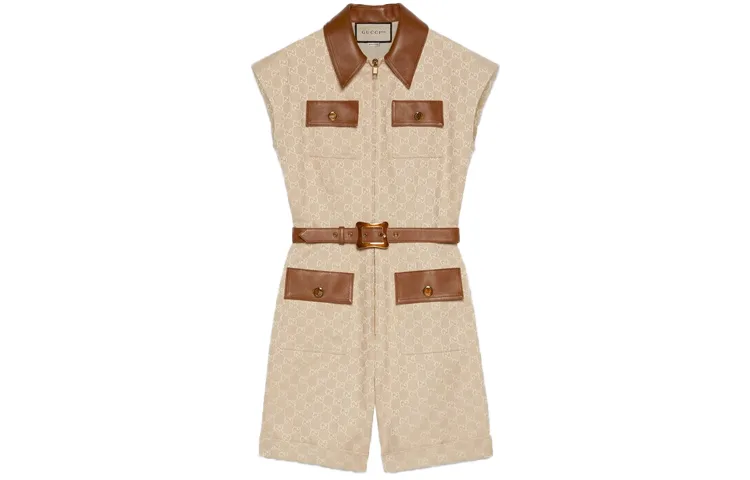 Комбинезон Gucci Женский, Летний стиль, Цвет Слоновая кость — фото 3