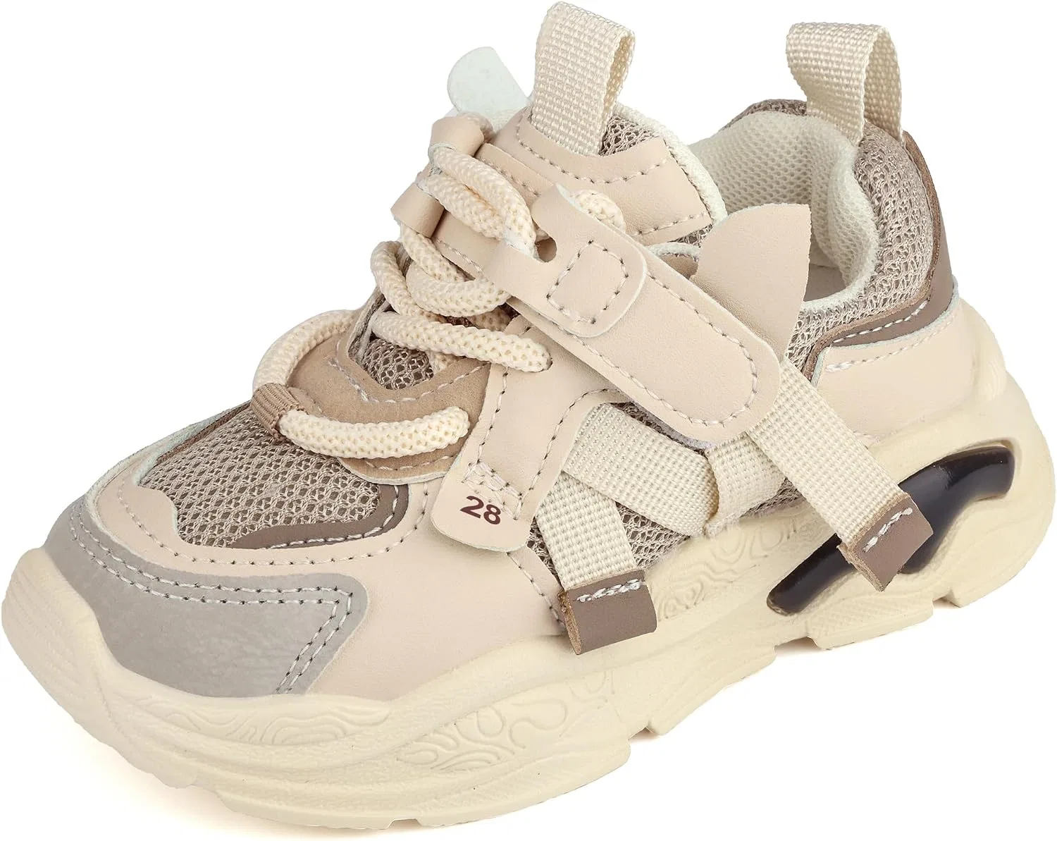 Детские кроссовки для девочек и мальчиков с шнуровкой weilonghyw, Beige