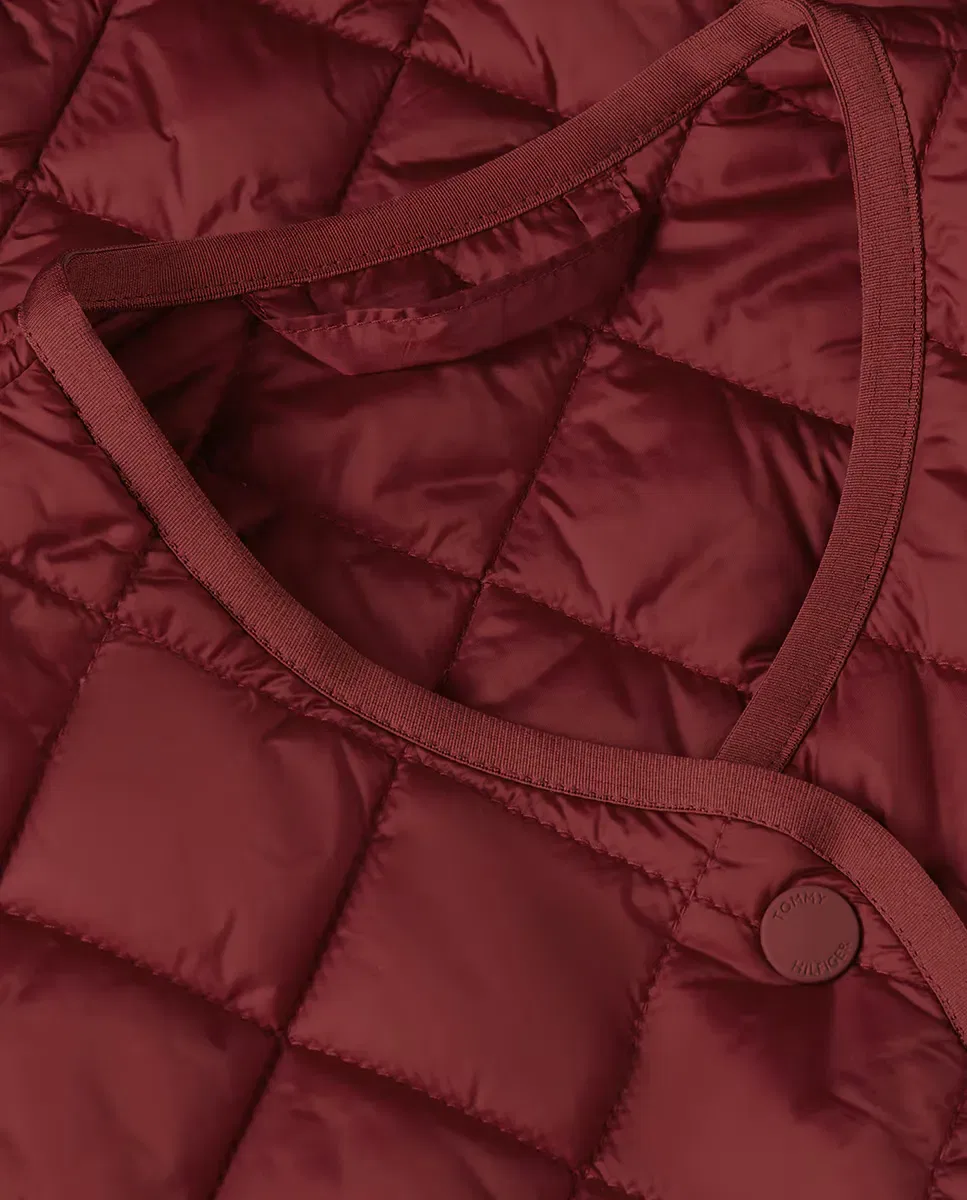 Женский стеганый жилет Tommy Hilfiger, Бургунди — фото 3