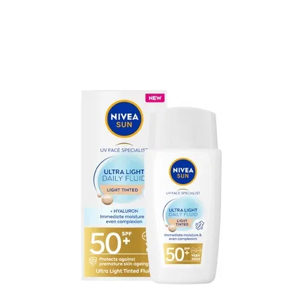 Солнцезащитный флюид ежедневный ультралегкий Nivea Sun Daily Fluid, Light Tone, 40 мл