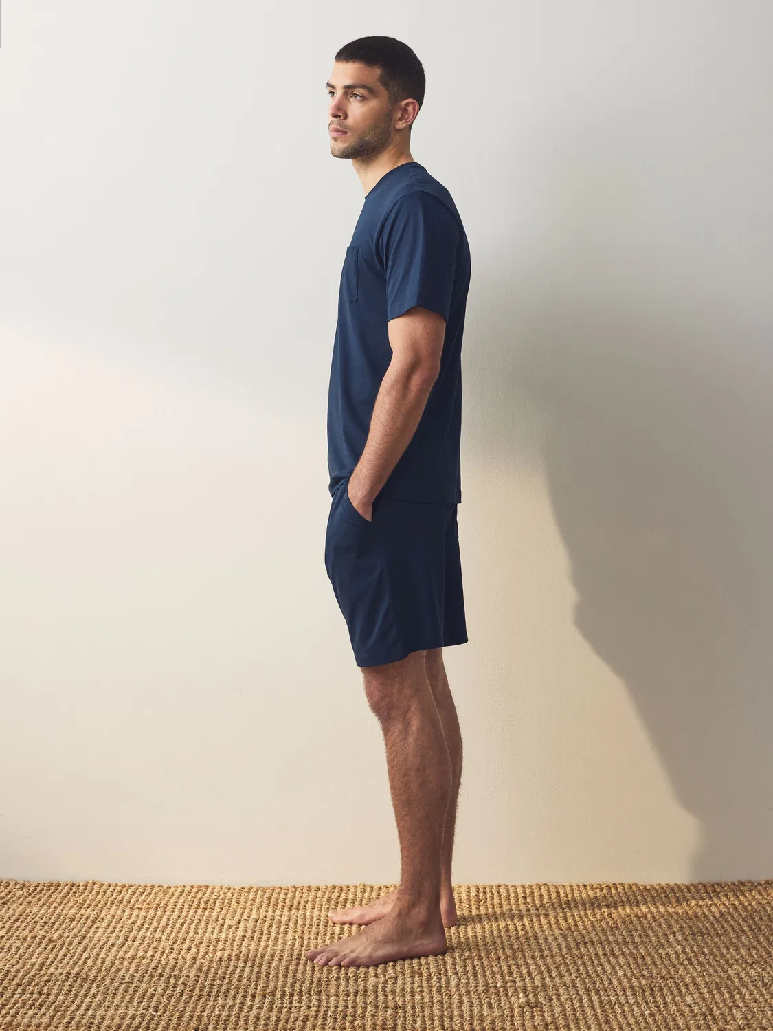 Пижамный комплект, хлопковый, Jersey Short Pyjamas Set 2 Pack Next, темно-синий/серый — фото 4