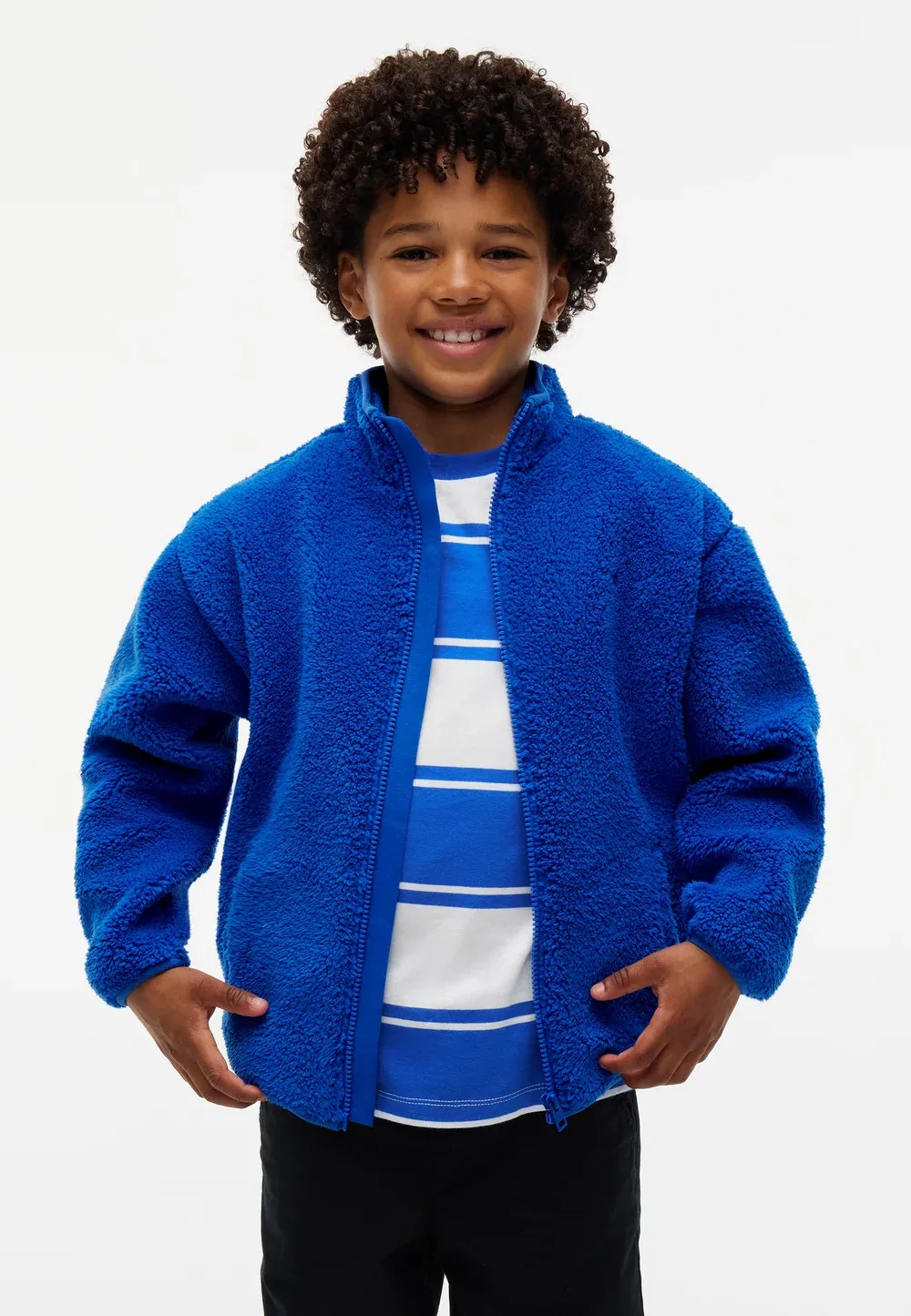 Флисовая куртка с флагом на молнии Tommy Hilfiger, Vibrant Blue — фото 3