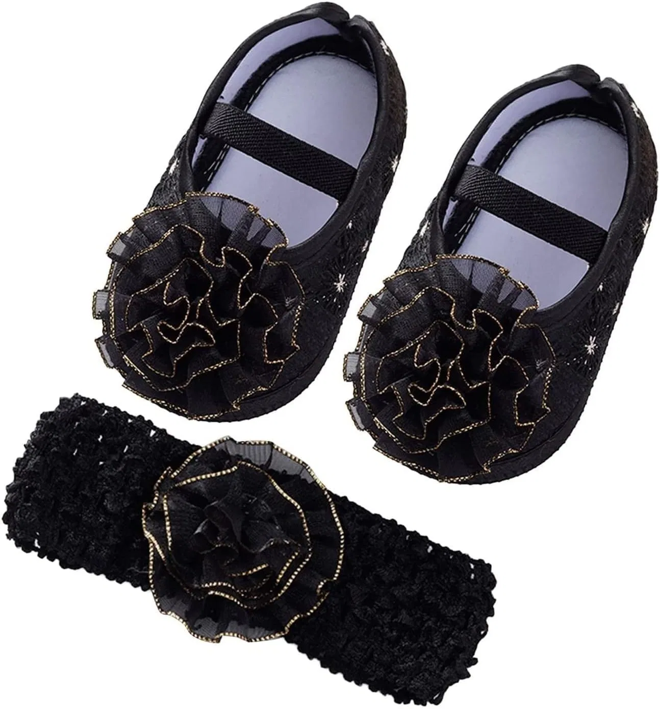 Детские туфли для девочек с бантом Ujicde, Black