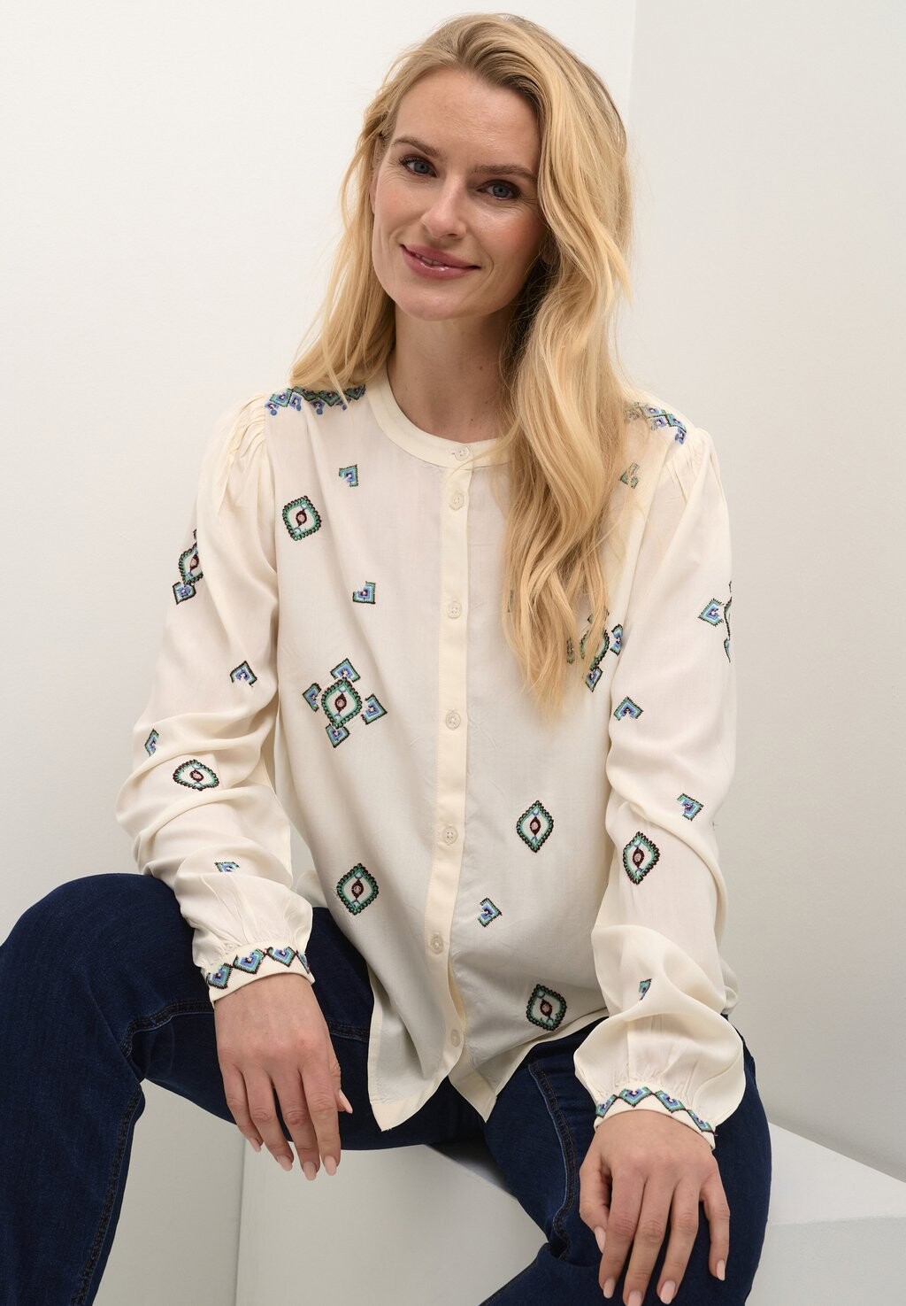 

Блуза ISABELL Cream, кремовый