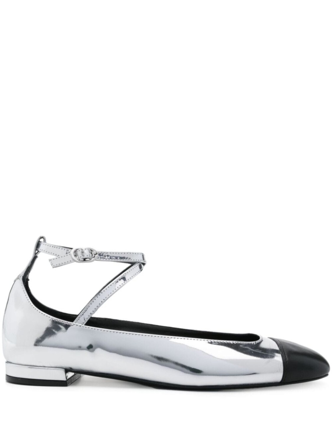 

Stuart Weitzman лакированные балетки, серебристый