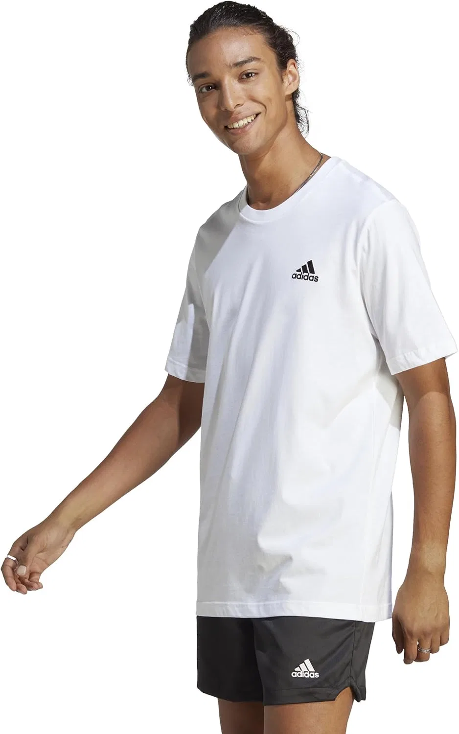Футболка с логотипом Adidas, белый — фото 2