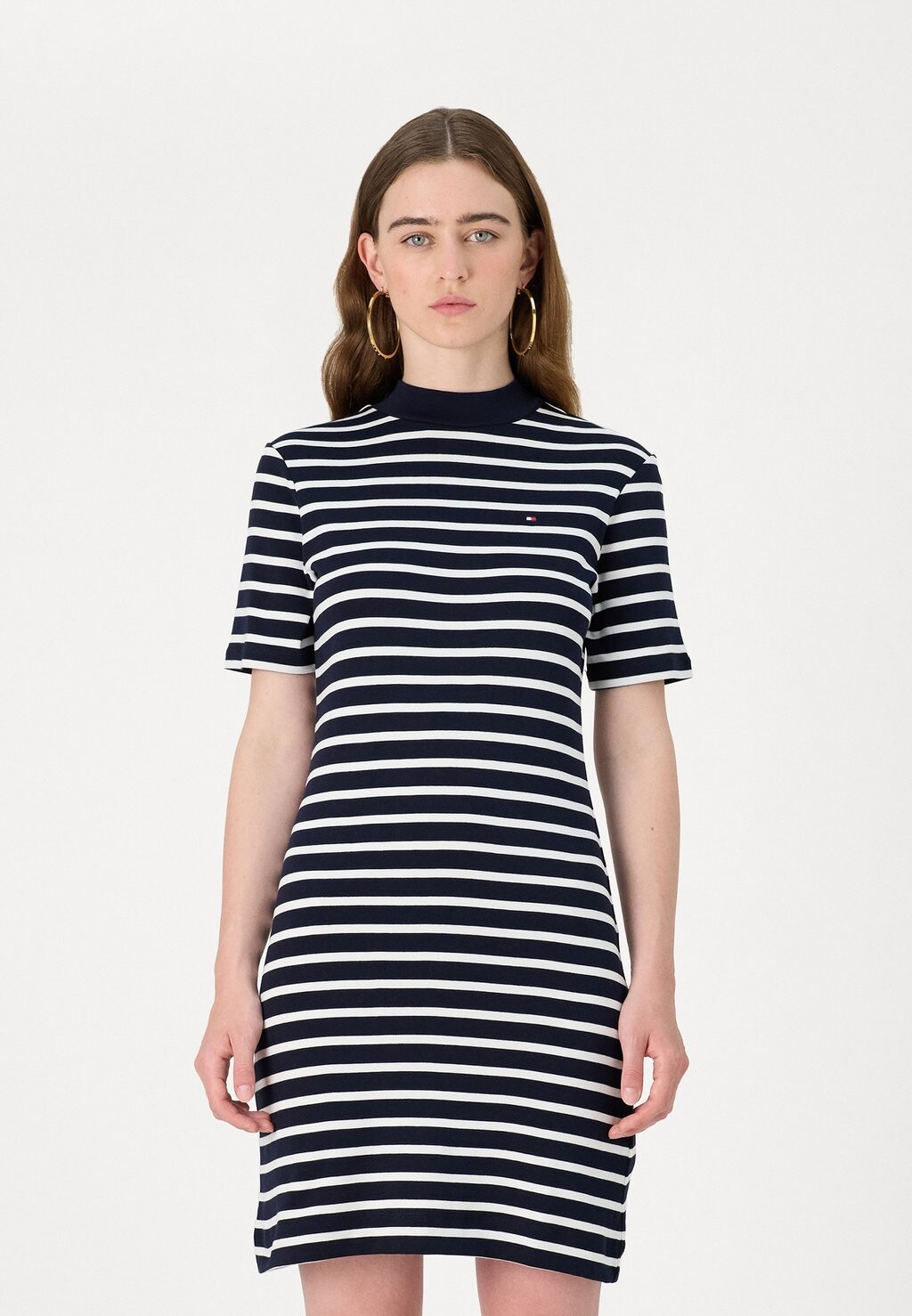 

Платье из джерси SLIM CODY MOCK NECK DRESS Tommy Hilfiger, темно-синий