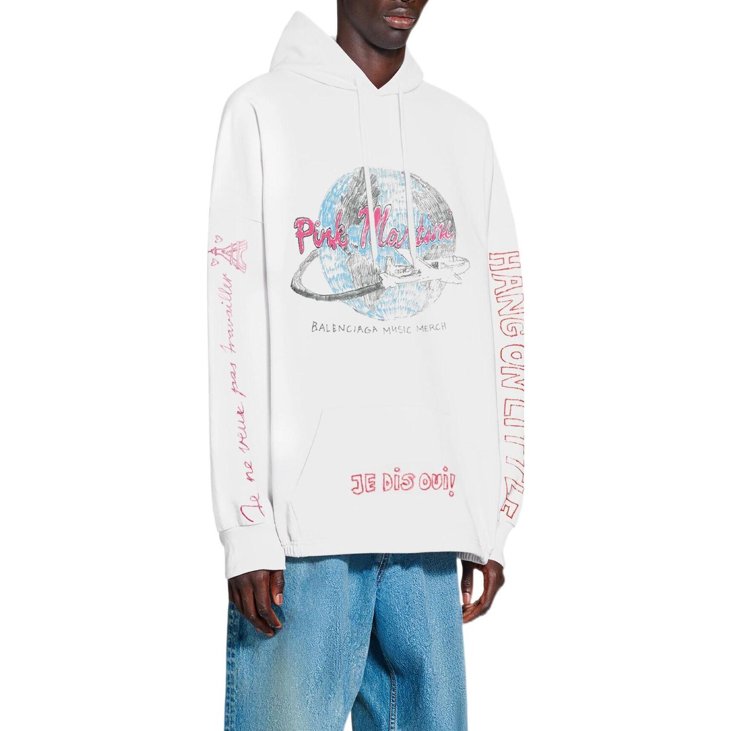 Свитшот X Pink Martini Collection унисекс белый Balenciaga, белый — фото 4