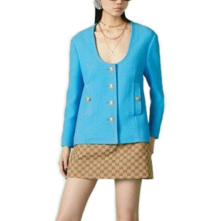 Куртка женская Gucci, классический дизайн, синий — фото 2