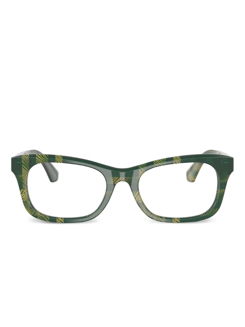 

Солнцезащитные очки в квадратной оправе в клетку Burberry Eyewear, зеленый