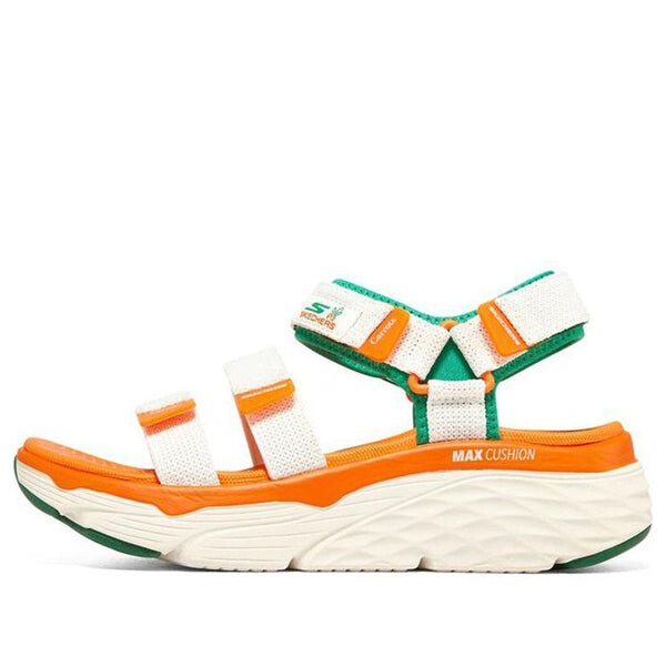 Сандалии max cushioning 'white orange green' Skechers, белый