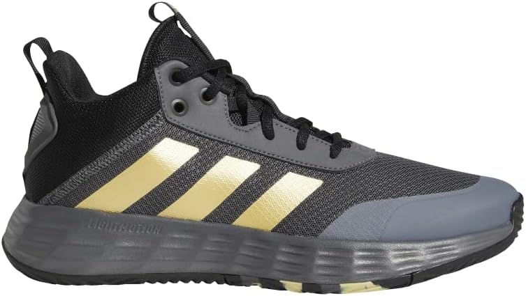 Мужские кроссовки Adidas OwnTheGame, серый/золотой/черный — фото 3