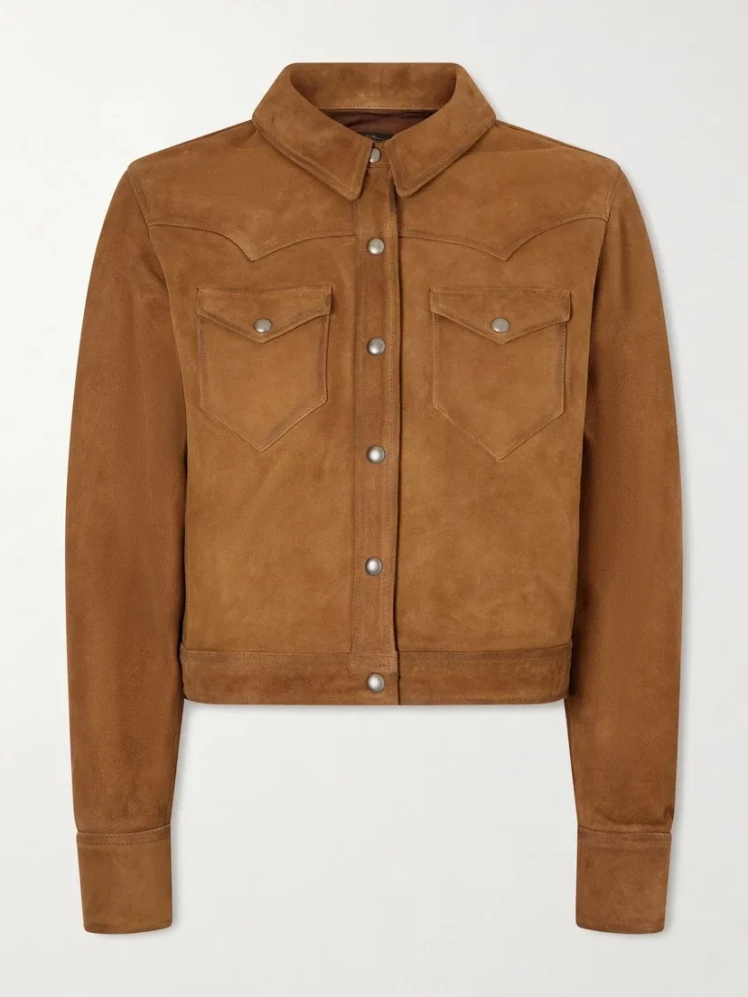 Куртка из замши RRL, коричневый