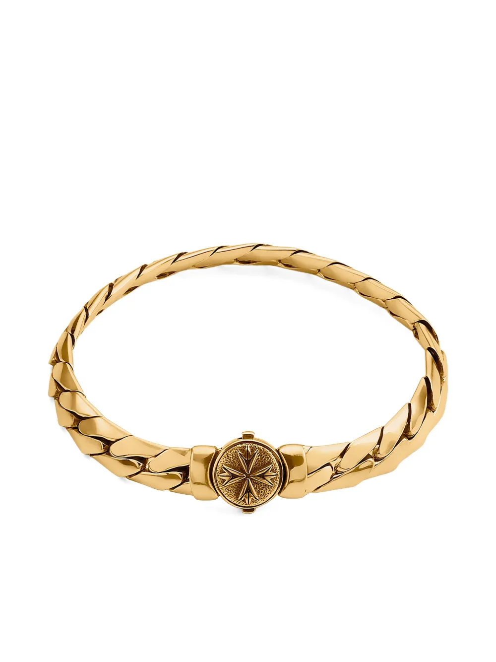 

Браслет с логотипом и плетением "елочка" Emanuele Bicocchi, золотистый