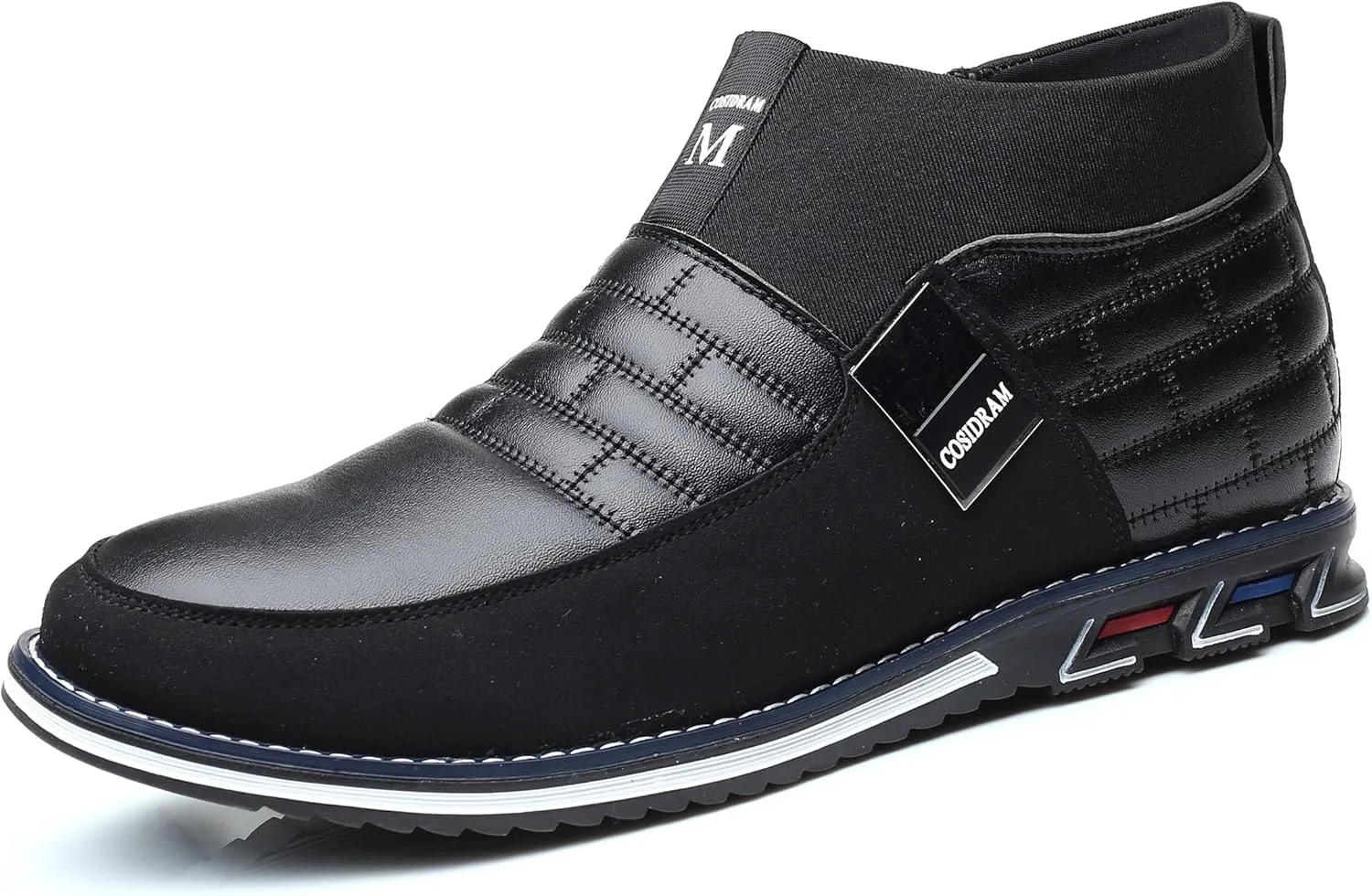 

Мужская повседневная обувь COSIDRAM, модные деловые туфли класса люкс, офисные лоферы, балетки и кроссовки для мужчин, черный