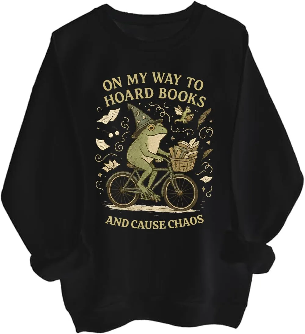 

Толстовка On My Way To Hoard Books Frog BTGRL