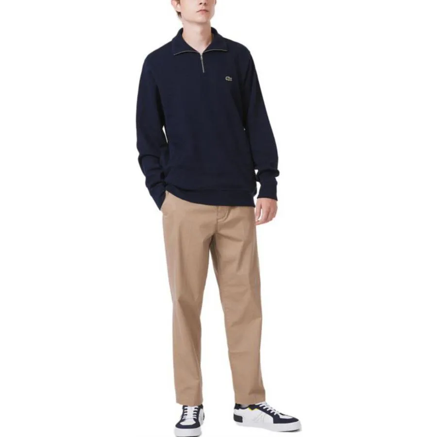 Свитшот с логотипом и высоким воротом LACOSTE, 166/темно- синий — фото 4