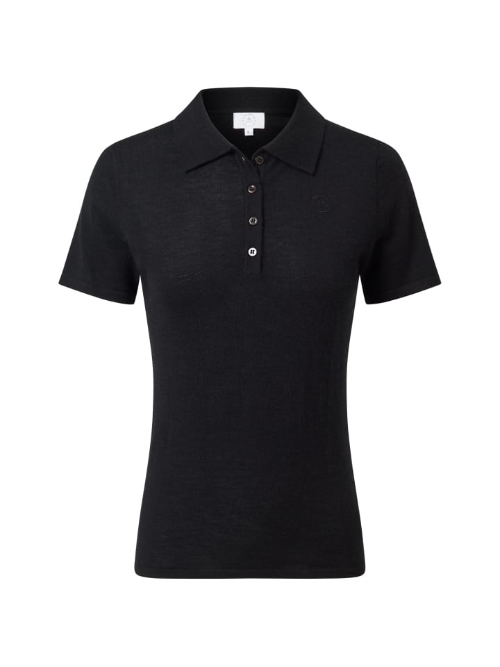

Рубашка-поло с короткими рукавами черного цвета CASH-MERE.CH