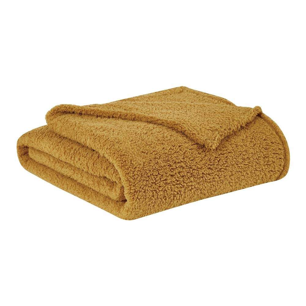 

Одеяло из шерпы Brooklyn Loom Marshmallow, цвет Mustard