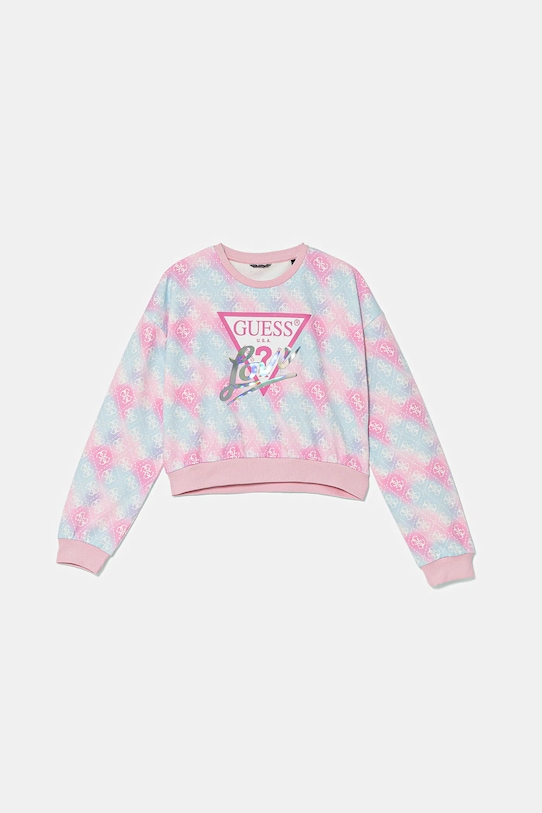 

Детская хлопковая толстовка Guess, розовый