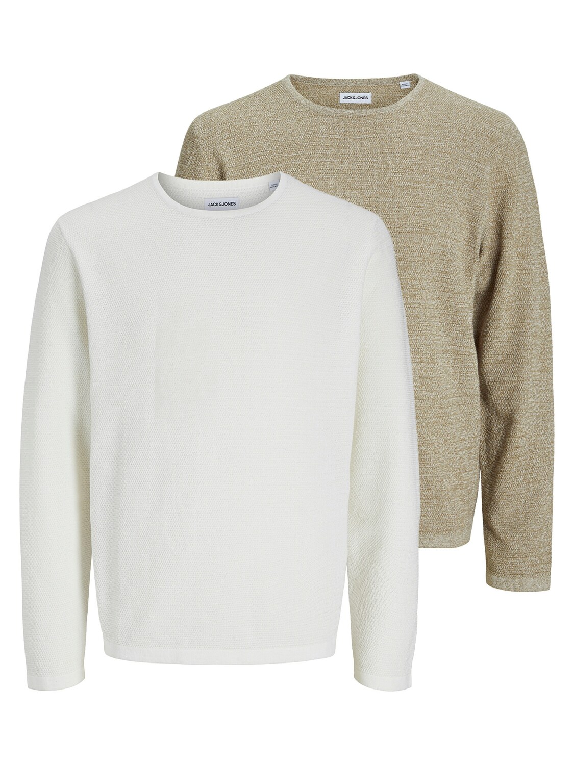 

JACK & JONES Свитер 'George' в крапчатом бежевом цвете