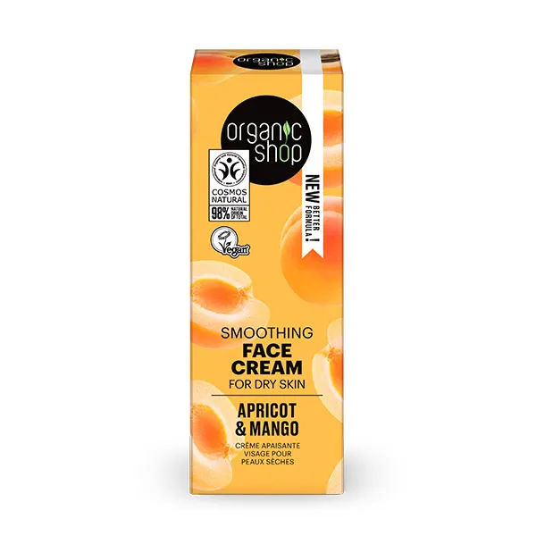 Крем для лица Organic Shop — Увлажняющий Smoothing Face Cream Apricot & Mango, 50 мл — фото 2