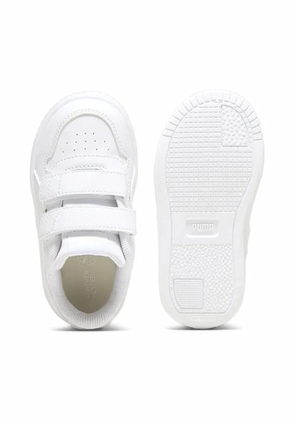 Уличные кроссовки, детская обувь, белые, белые с золотом Puma, White- White- Gold — фото 3