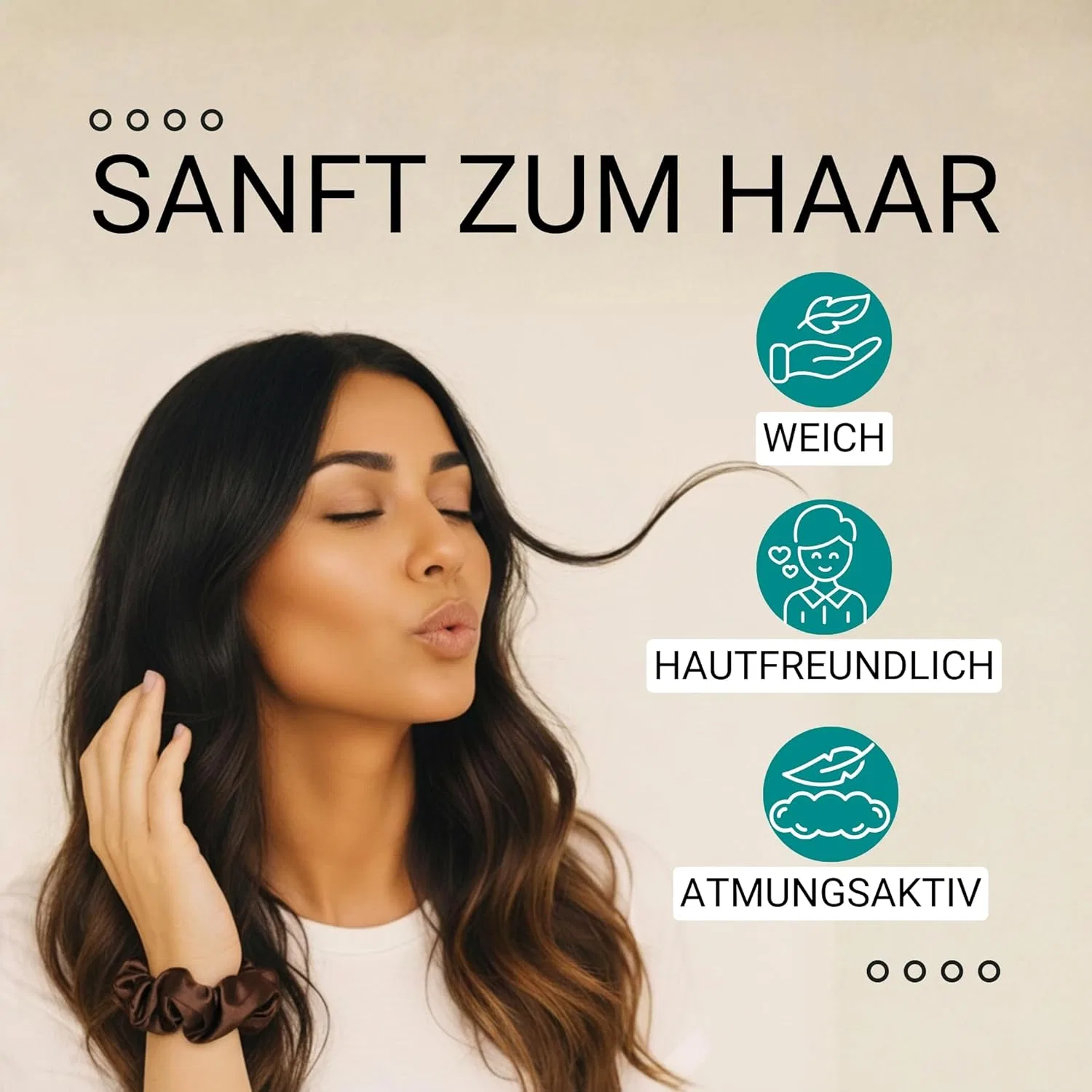 Набор из 3 шелковых резинок для волос HAARallerliebst Haarallerliebst, Brown Set Of 3 — фото 2