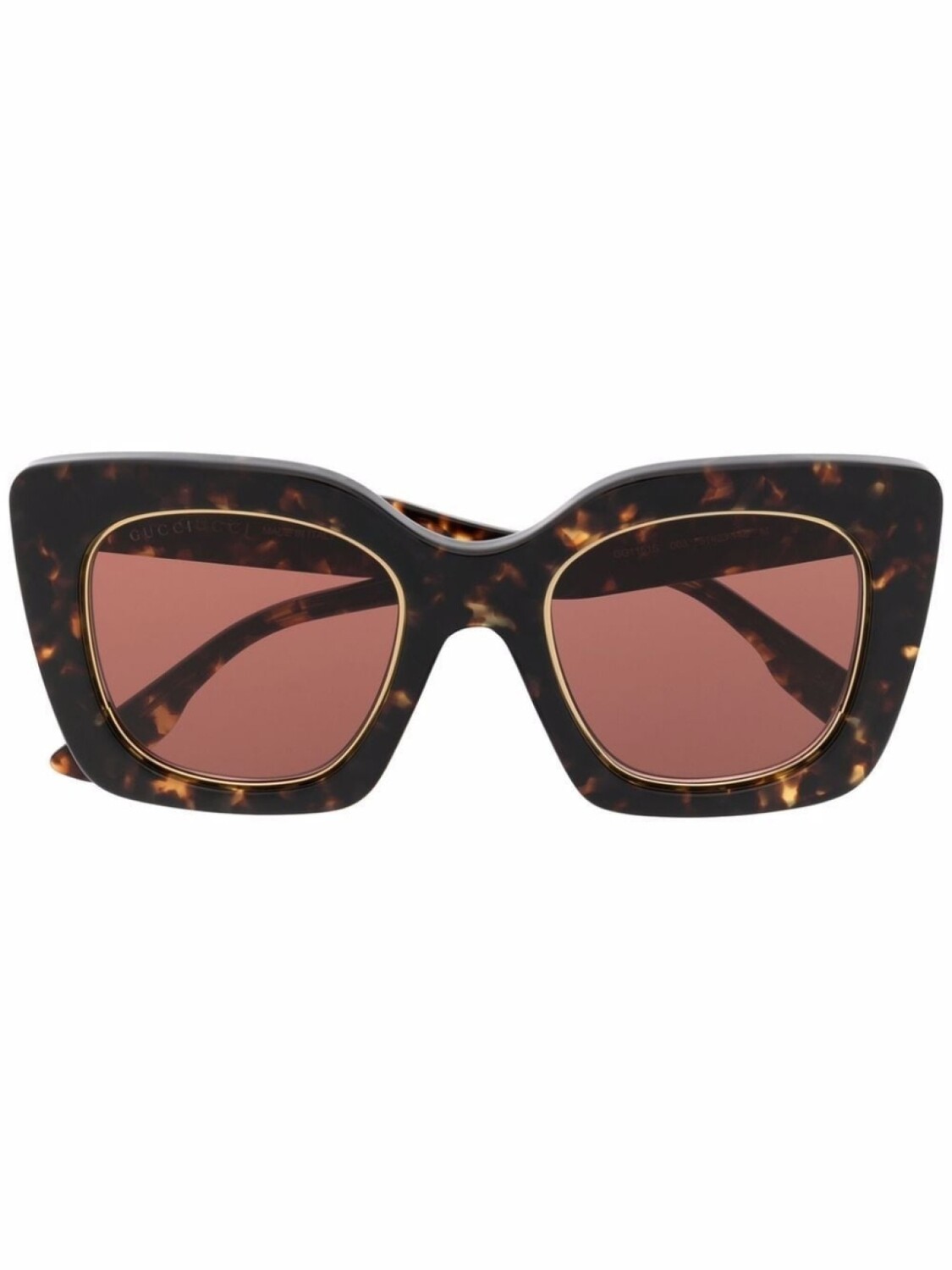

Gucci Eyewear солнцезащитные очки в массивной оправе, коричневый
