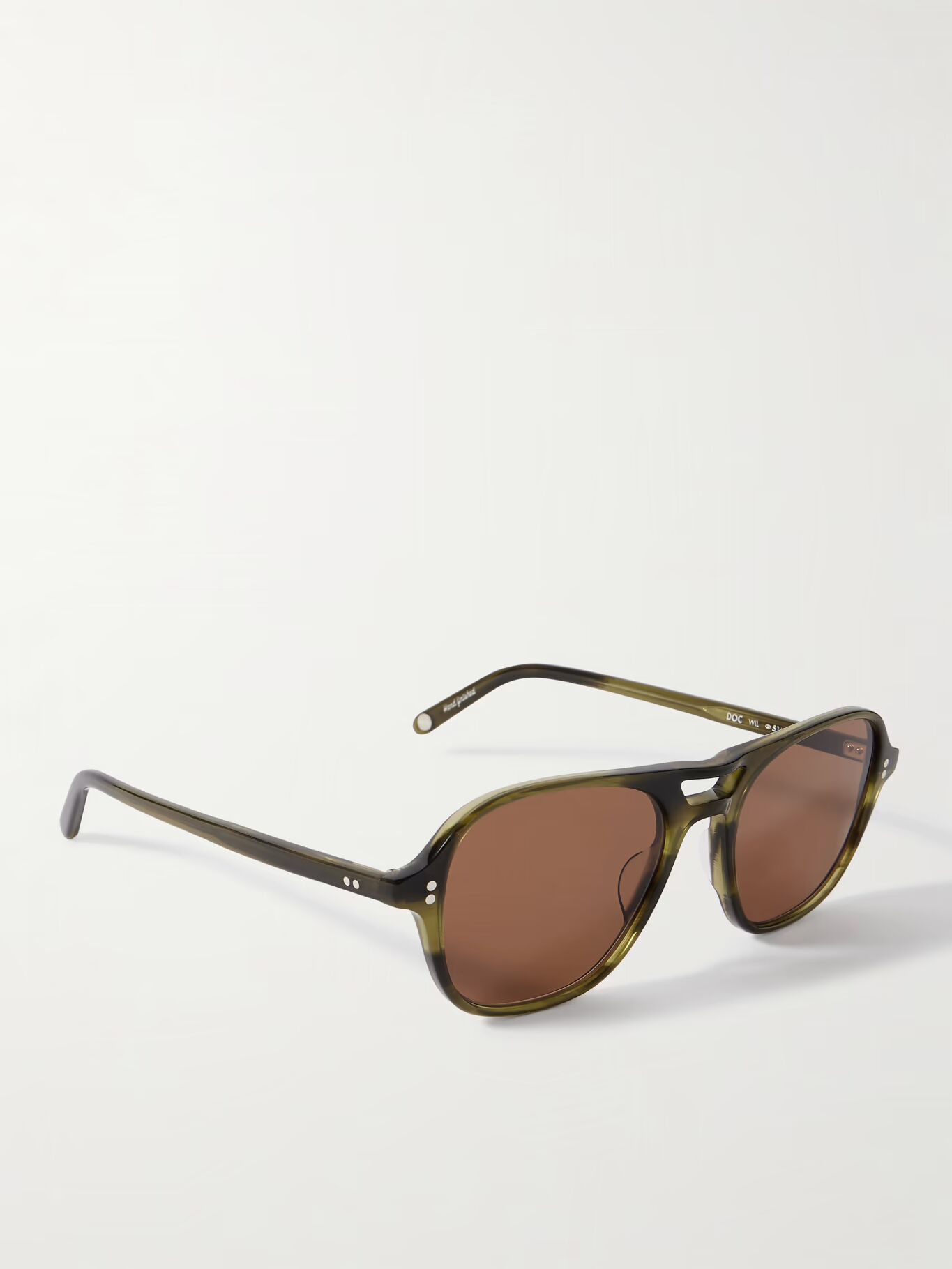 

Солнцезащитные очки Doc Aviator-Style из ацетата GARRETT LEIGHT CALIFORNIA OPTICAL, коричневый