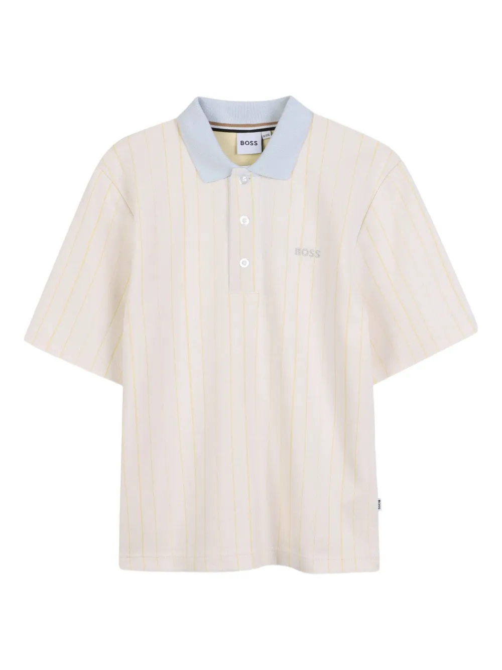 

Рубашка поло в полоску BOSS Kidswear, белый