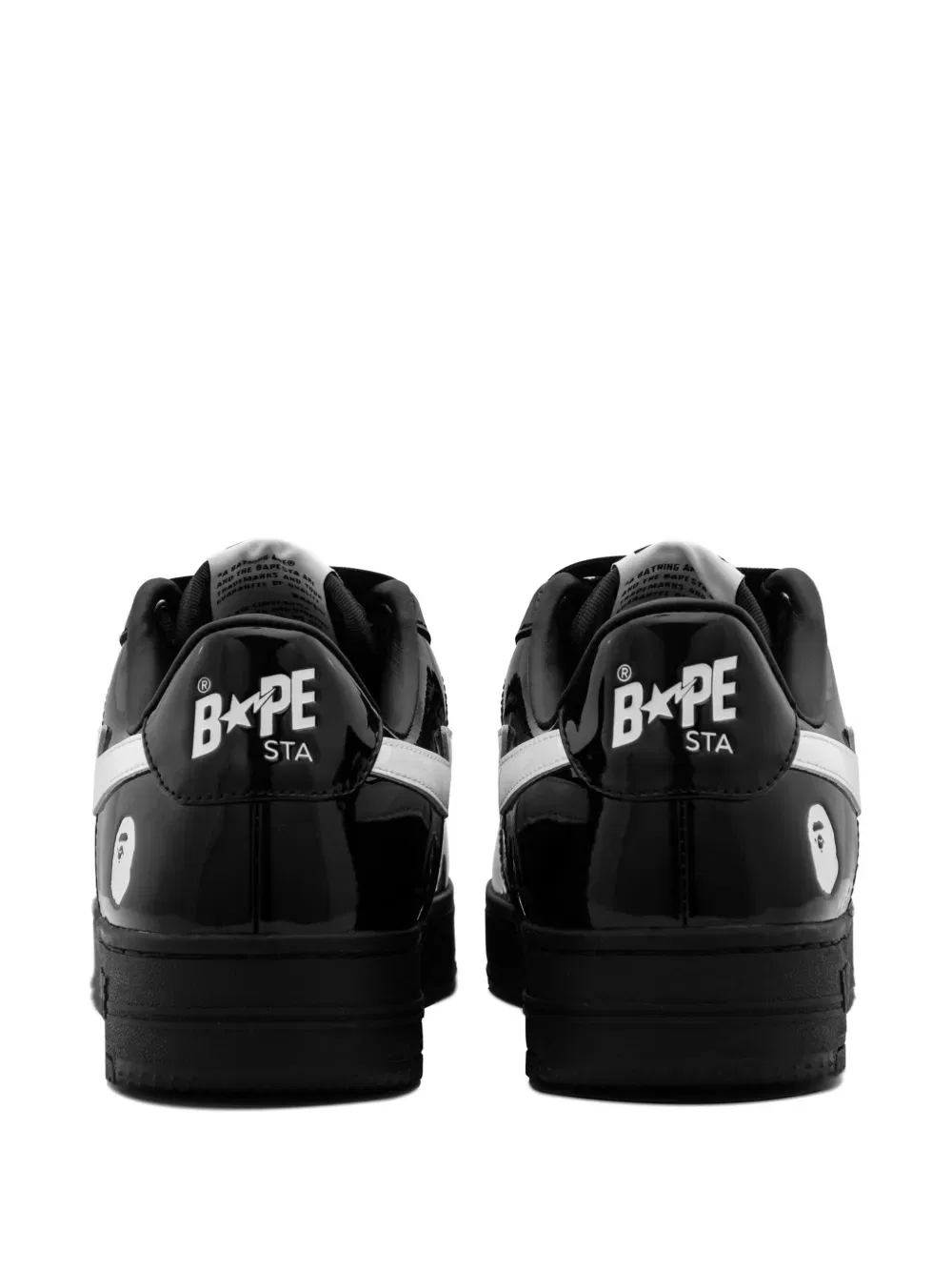 Кроссовки Bape Sta #2 из кожи A Bathing Ape, черный — фото 3