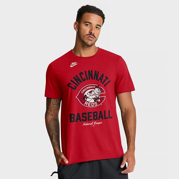 

Мужская красная футболка cincinnati reds cooperstown collection Nike