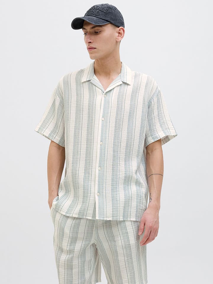 

Рубашка Easter Jack & Jones, цвет weiß/hellblau