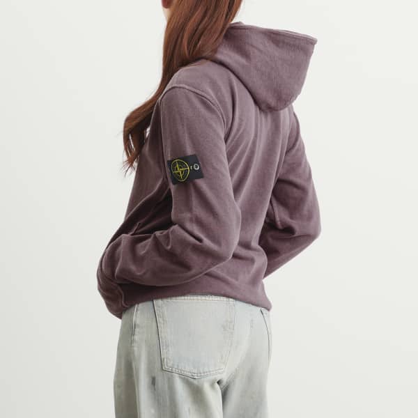 Толстовка с капюшоном Stone Island, фиолетовый серый — фото 3