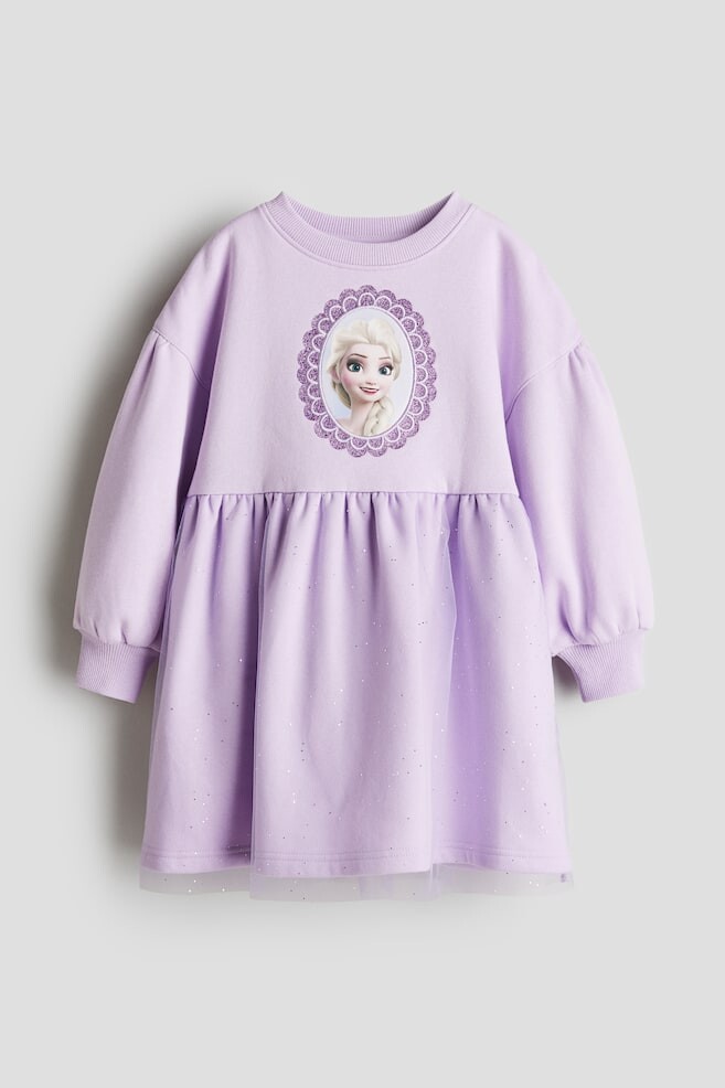 

Платье свитшот с принтом H&M, фиолетовый