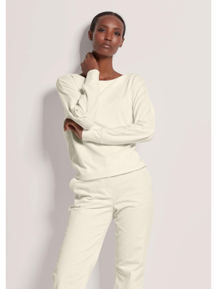 

MADELEINE Футболка с рукавами «летучая мышь» и фактурной поверхностью, кремового цвета, Бежевый, MADELEINE Футболка с рукавами «летучая мышь» и фактурной поверхностью, кремового цвета