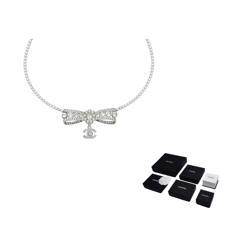 

23A металлические ожерелья женские CHANEL, белый