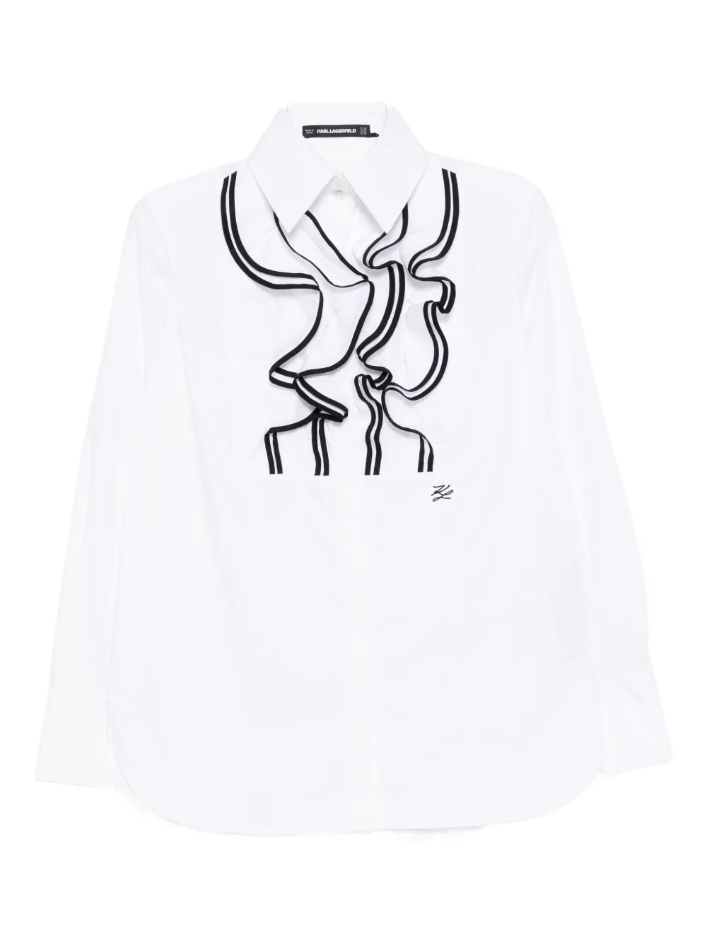 

Рубашка с вышитым логотипом Karl Lagerfeld, белый