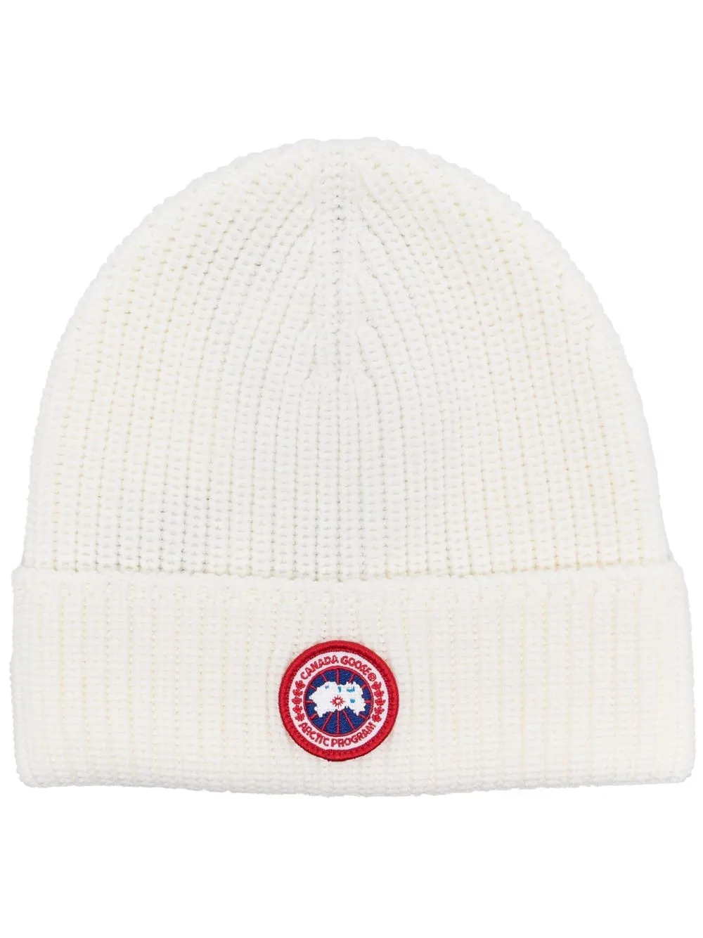

Шапка бини с нашивкой-логотипом Canada Goose, белый