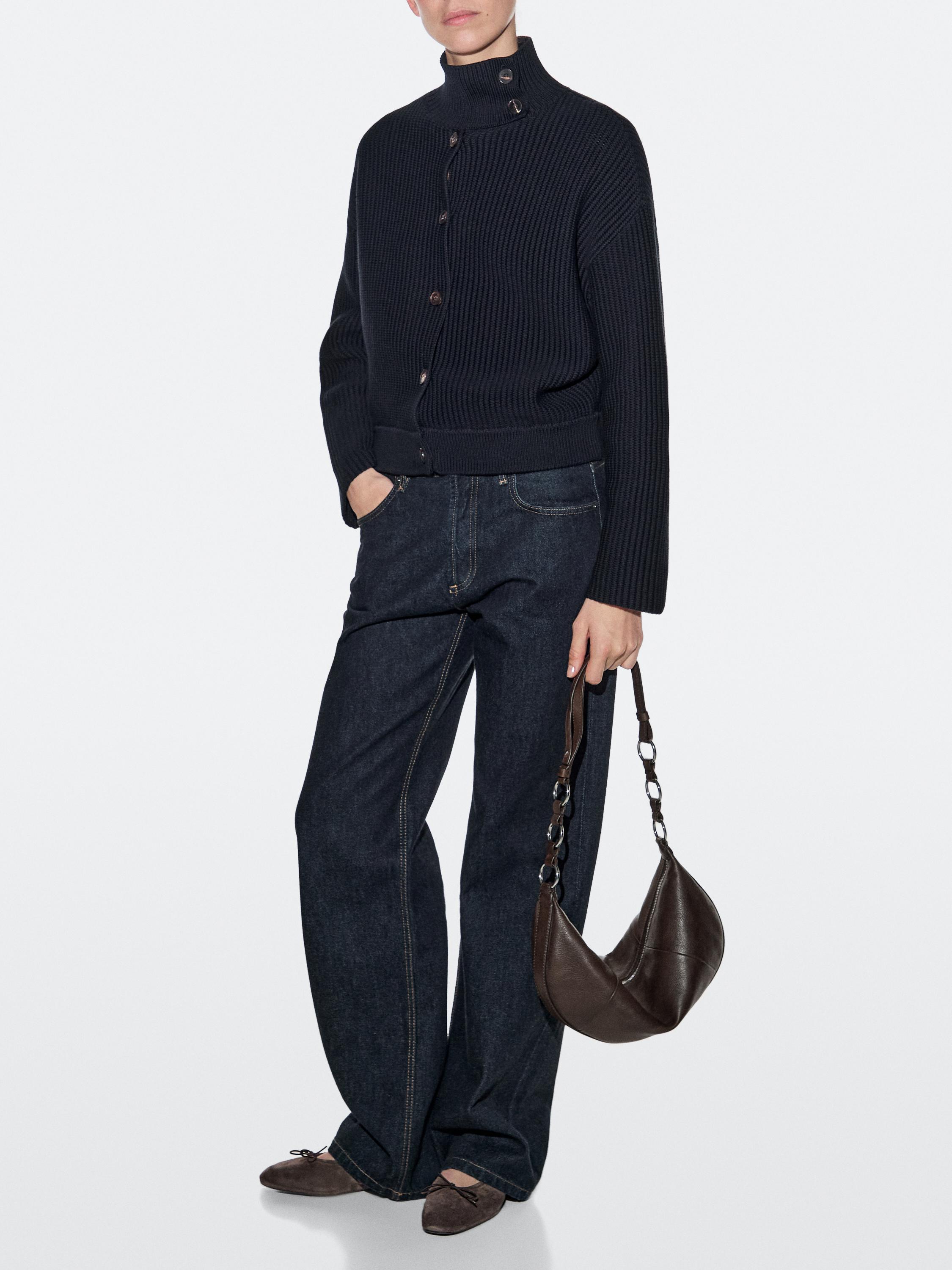 

Маленькая сумка из кожи наппа Massimo Dutti, brown